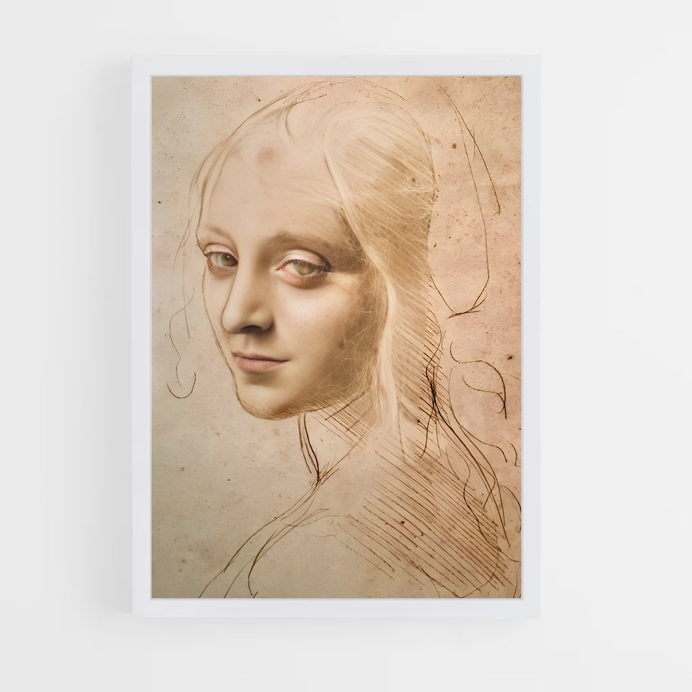 ap-leonardo da vinci-5 cadre Blanc