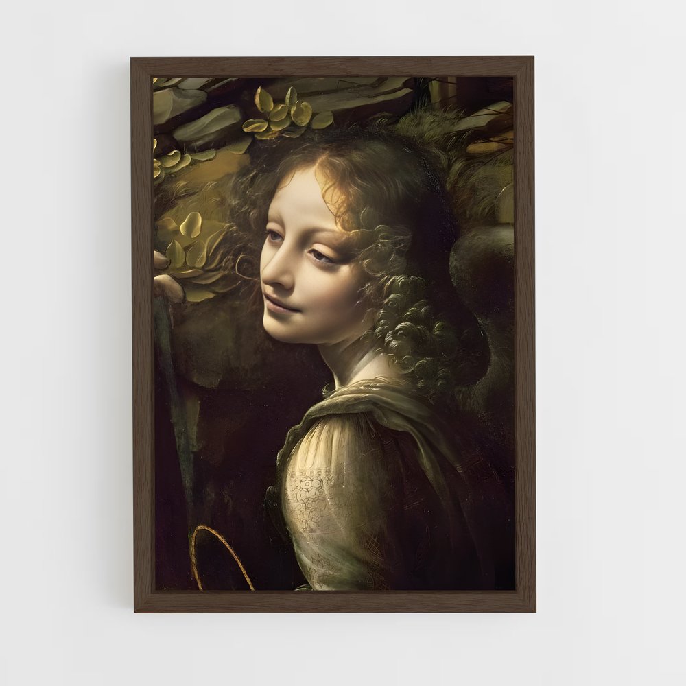 ap-leonardo da vinci-7 cadre Bois foncé