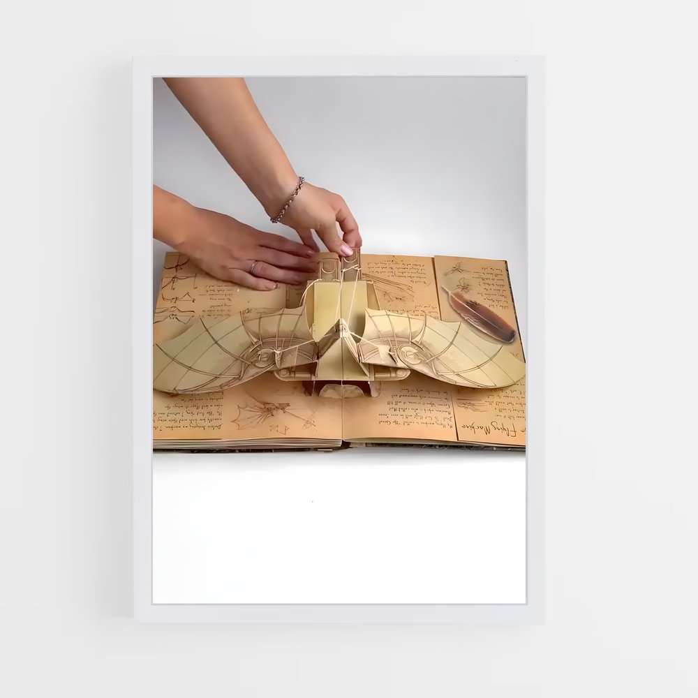 ap-leonardo da vinci-8 cadre Blanc