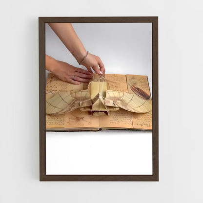 ap-leonardo da vinci-8 cadre Bois foncé