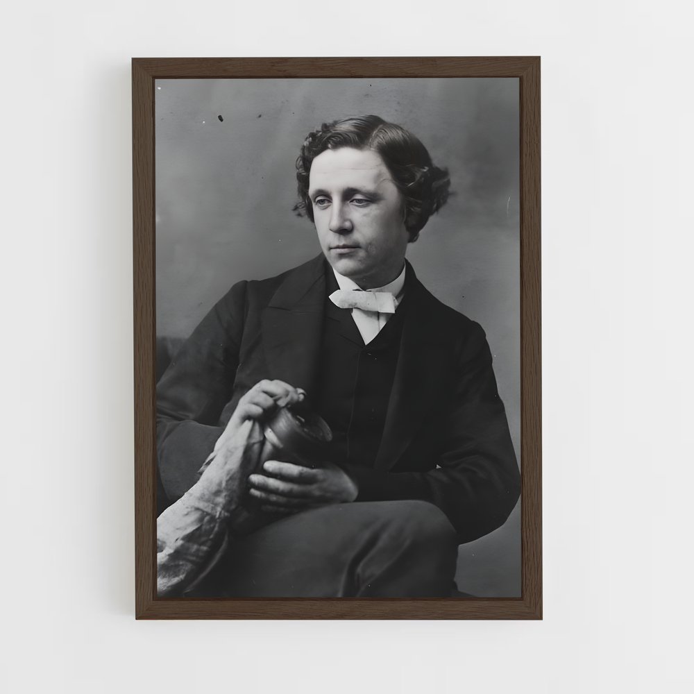 ap-lewis carroll-10 cadre Bois foncé