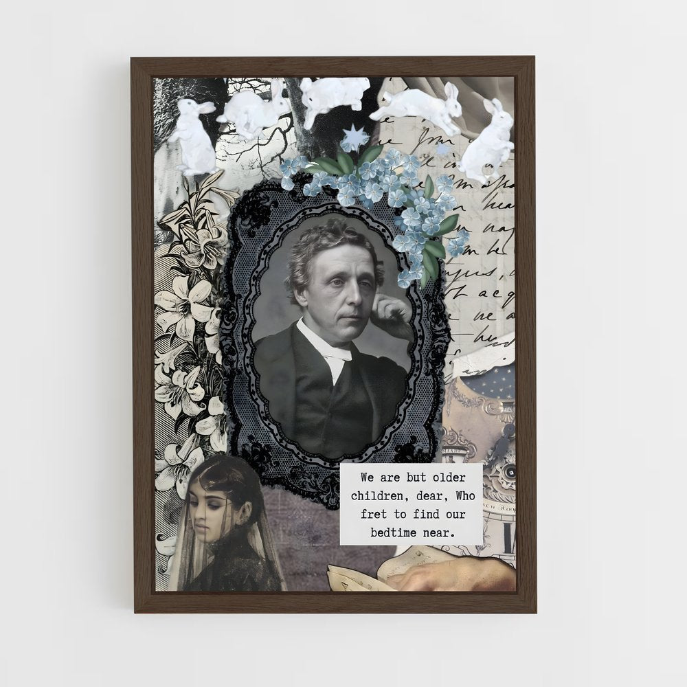 ap-lewis carroll-11 cadre Bois foncé