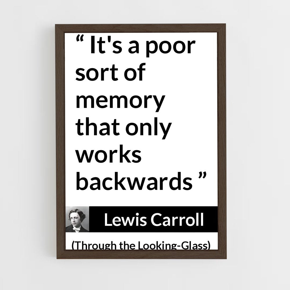 ap-lewis carroll-12 cadre Bois foncé