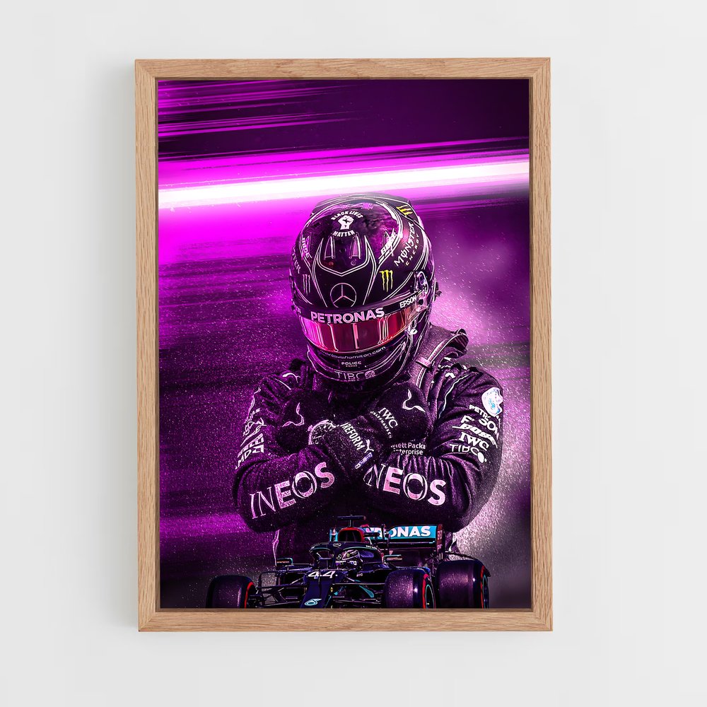 ap-lewis hamilton-4 cadre Bois clair