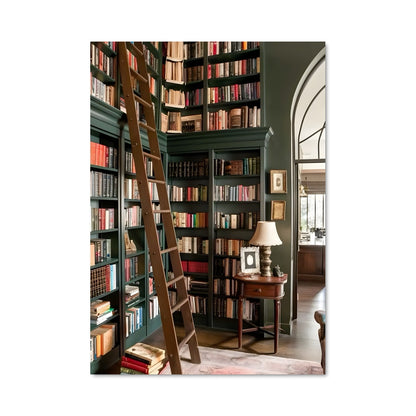 Poster Escalier aux Livres