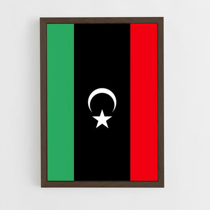 ap-libya flag-4 cadre Bois foncé