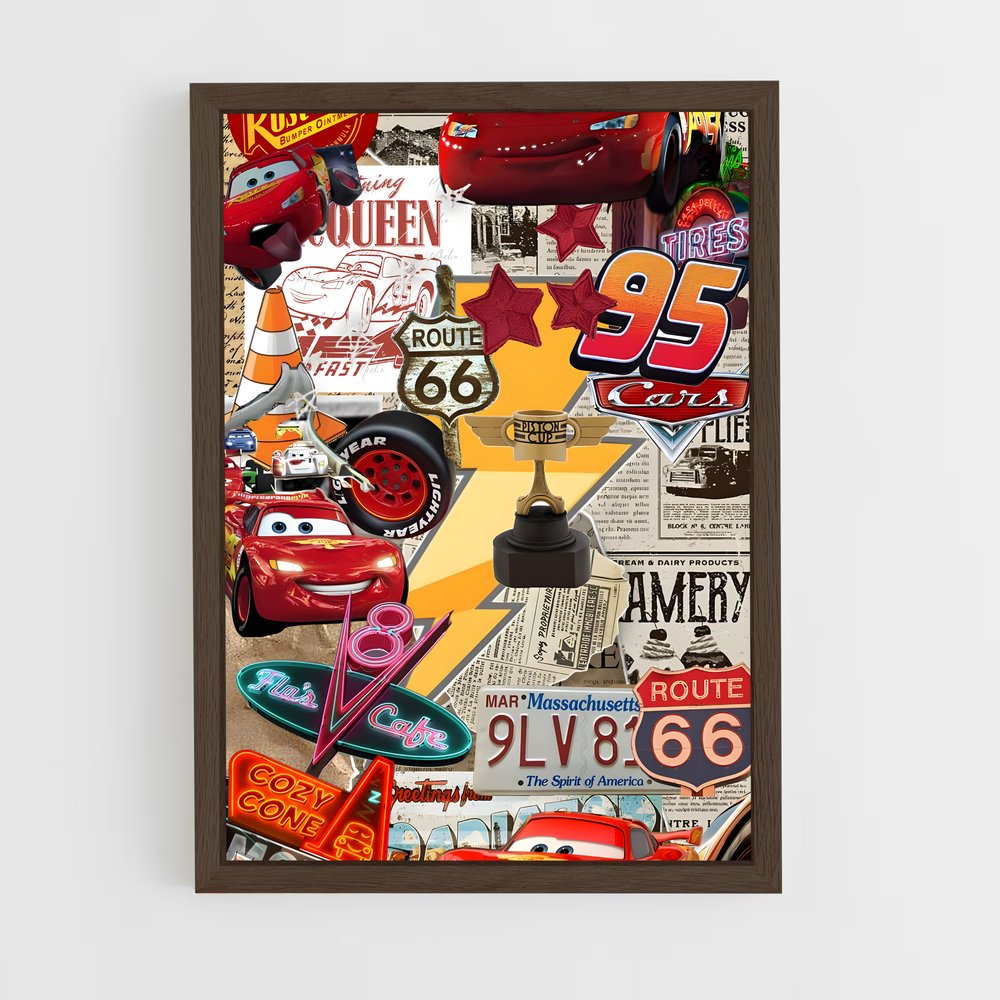 ap-lightning mcqueen-9 cadre Bois foncé