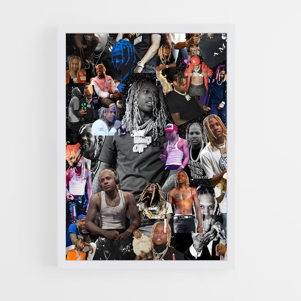 ap-lil durk-2 cadre Blanc