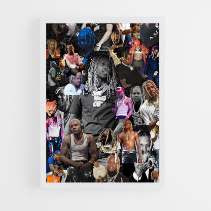 ap-lil durk-2 cadre Blanc