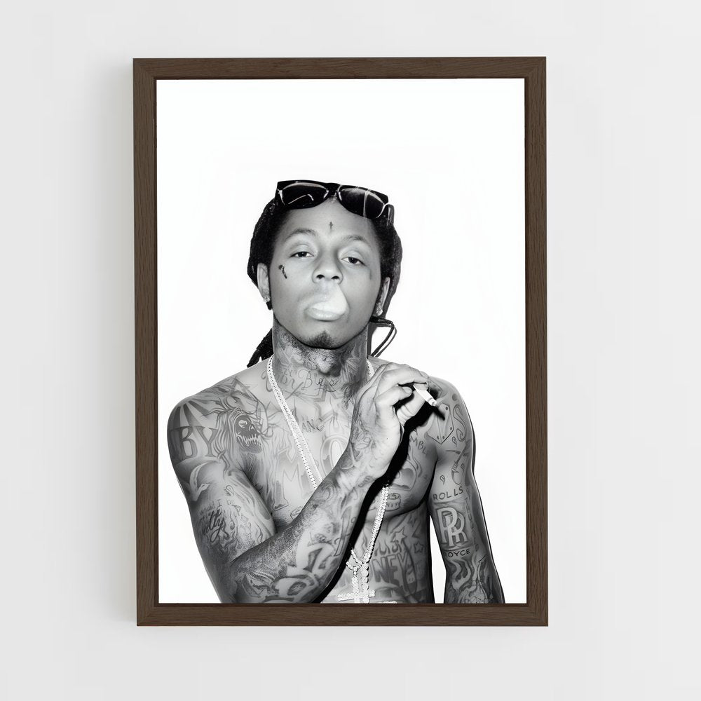 ap-lil wayne-1 cadre Bois foncé