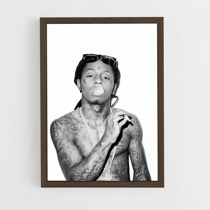 ap-lil wayne-1 cadre Bois foncé