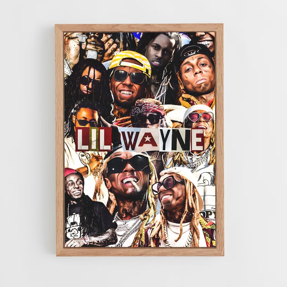 ap-lil wayne-3 cadre Bois clair