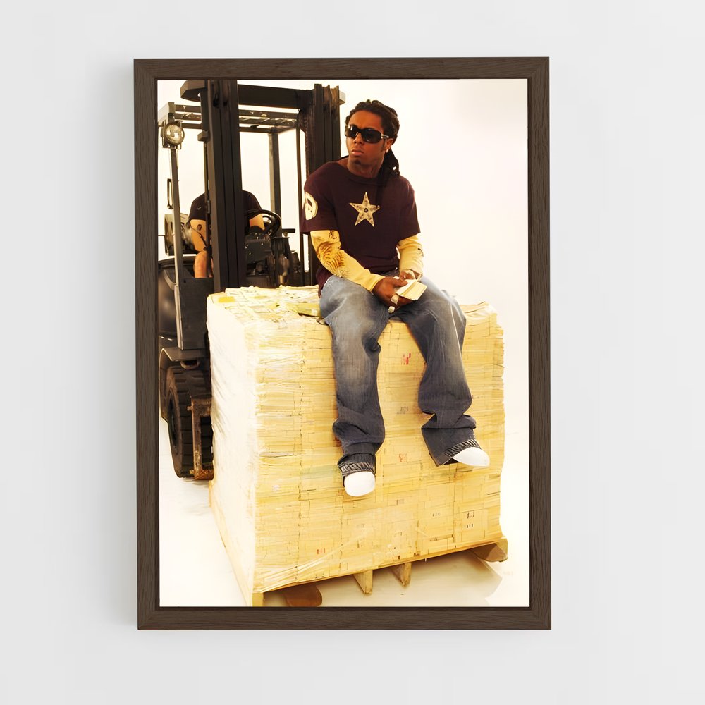 ap-lil wayne-4 cadre Bois foncé