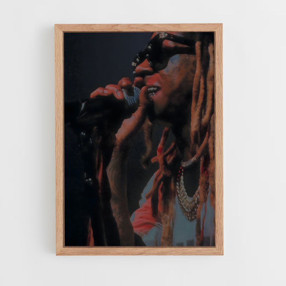 ap-lil wayne-6 cadre Bois clair