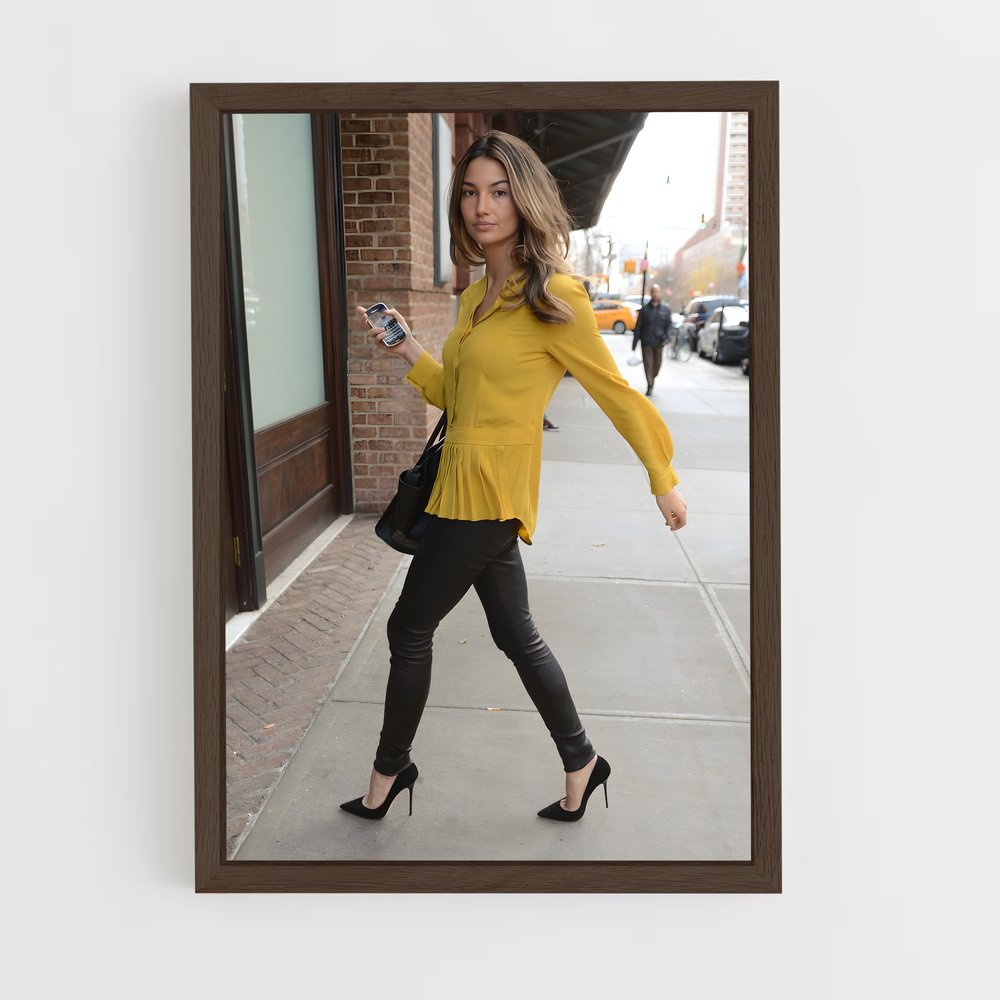 ap-lily aldridge-1 cadre Bois foncé