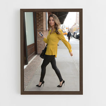 ap-lily aldridge-1 cadre Bois foncé