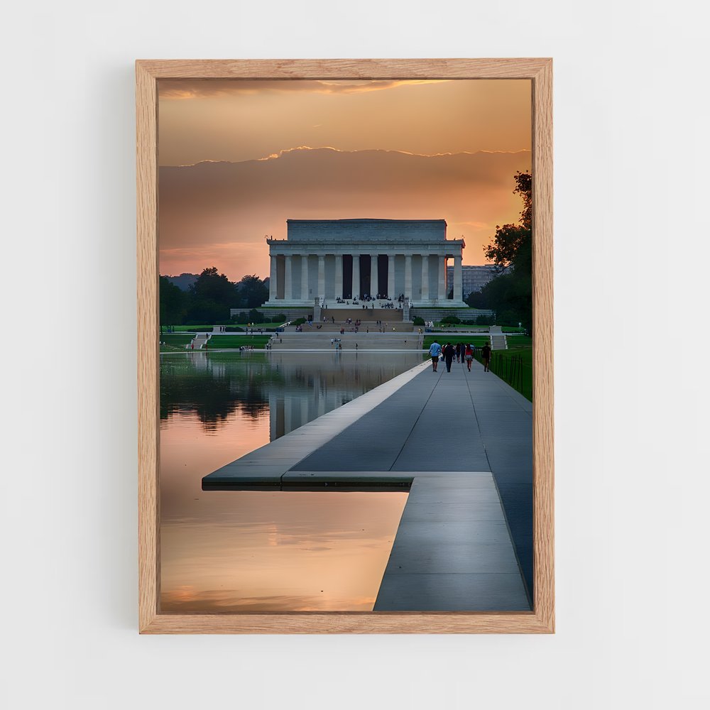 ap-lincoln memorial-3 cadre Bois clair