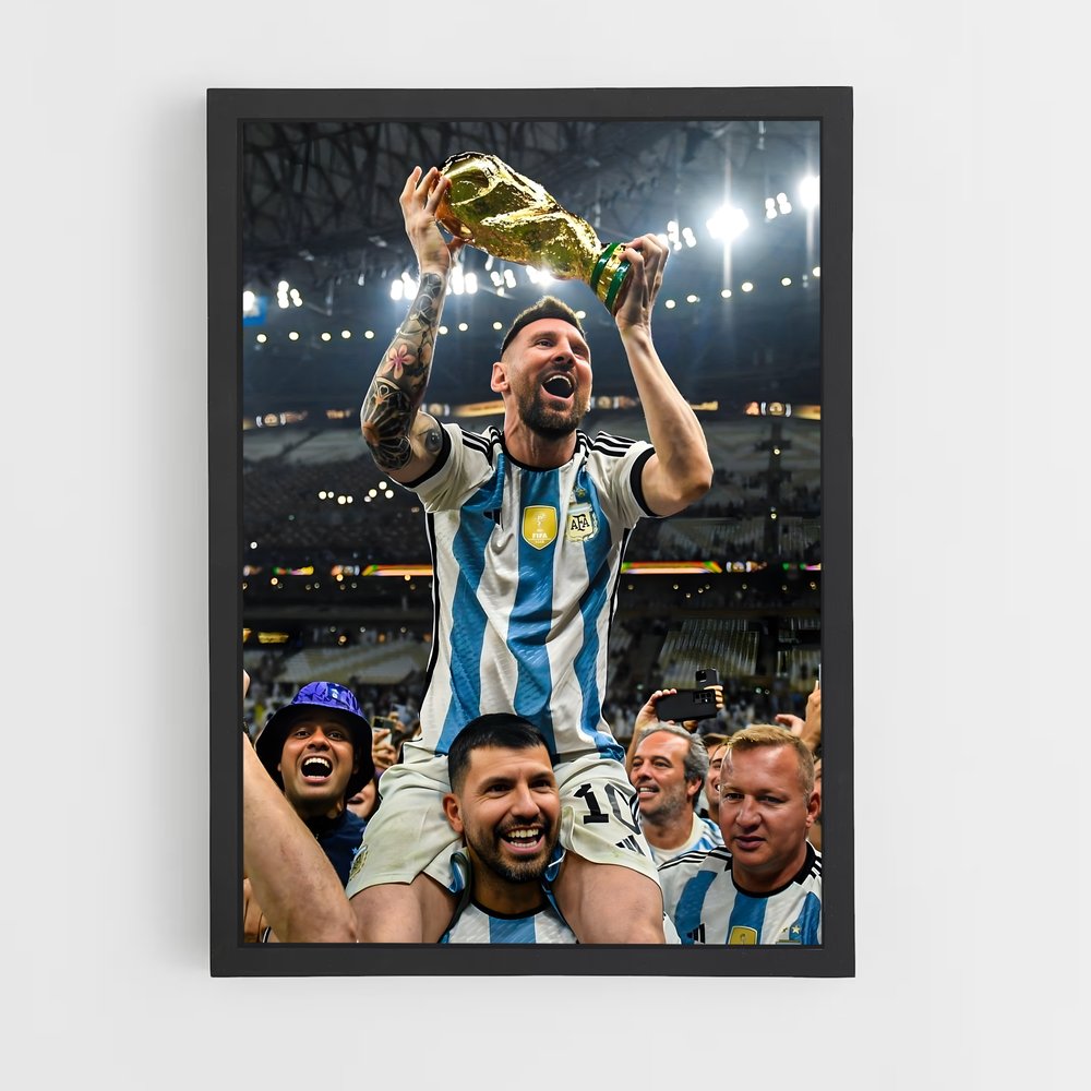 ap-lionel messi-12 cadre Noir