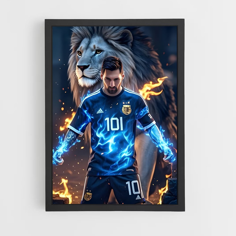 ap-lionel messi-6 cadre Noir