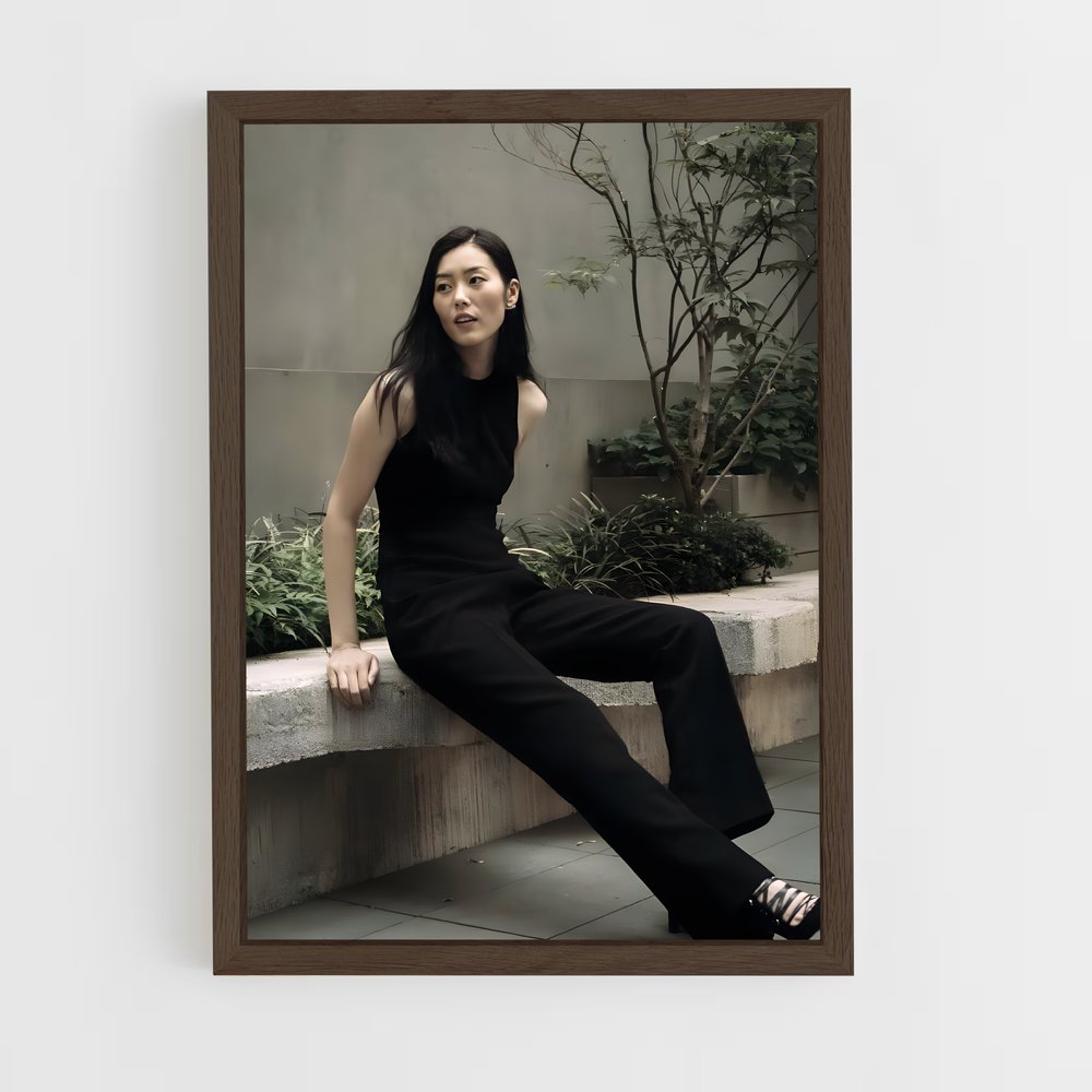 ap-liu wen-1 cadre Bois foncé