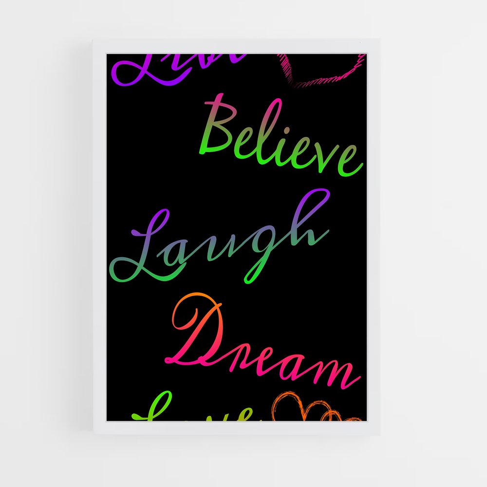 ap-live laugh love-2 cadre Blanc