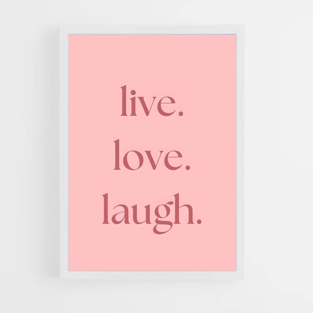 ap-live laugh love-3 cadre Blanc