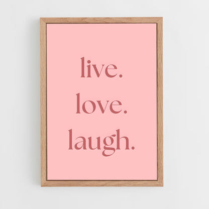 ap-live laugh love-3 cadre Bois clair