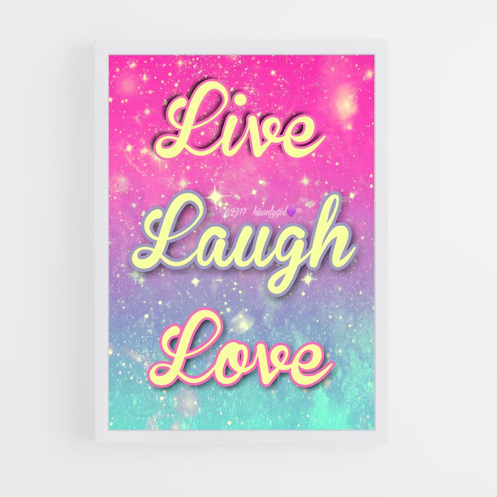 ap-live laugh love-4 cadre Blanc