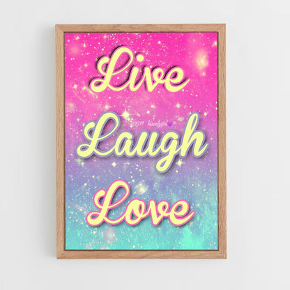 ap-live laugh love-4 cadre Bois clair