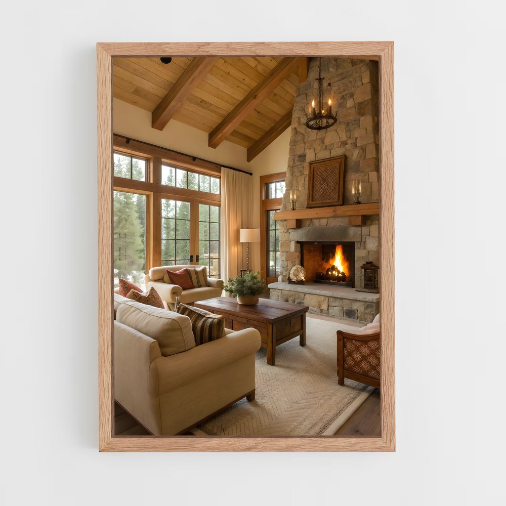 ap-living room-1 cadre Bois clair