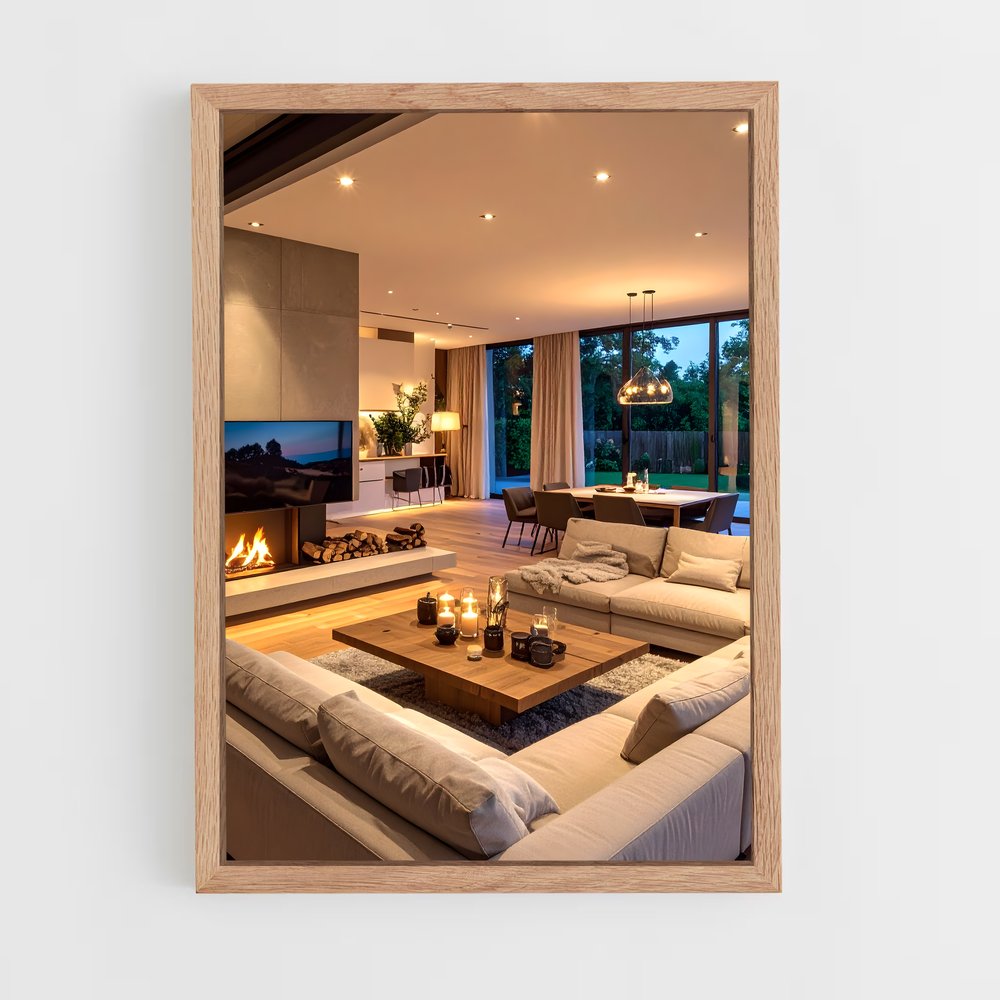 ap-living room-2 cadre Bois clair