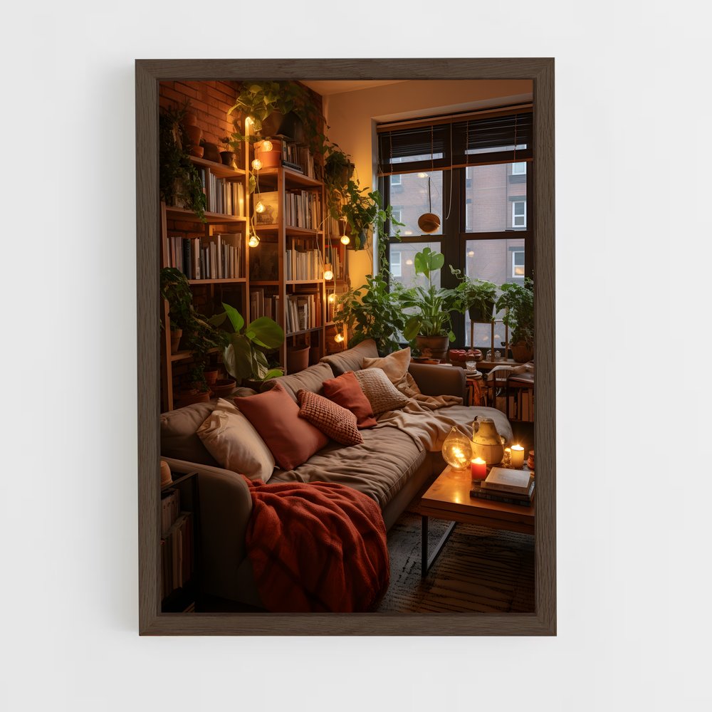 ap-living room-6 cadre Bois foncé