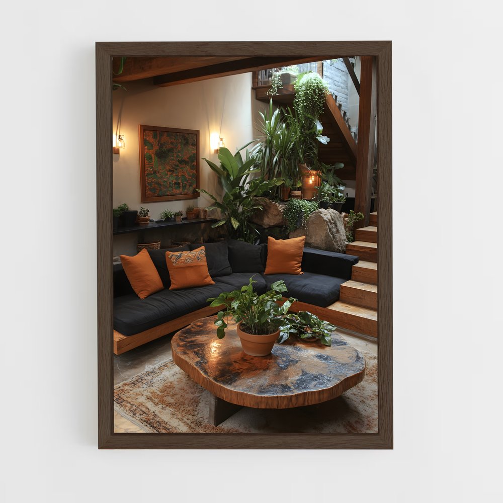 ap-living room-9 cadre Bois foncé