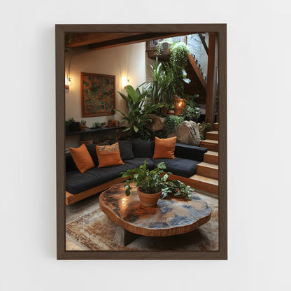 ap-living room-9 cadre Bois foncé