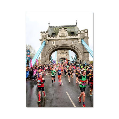 Poster Coureurs au Pont
