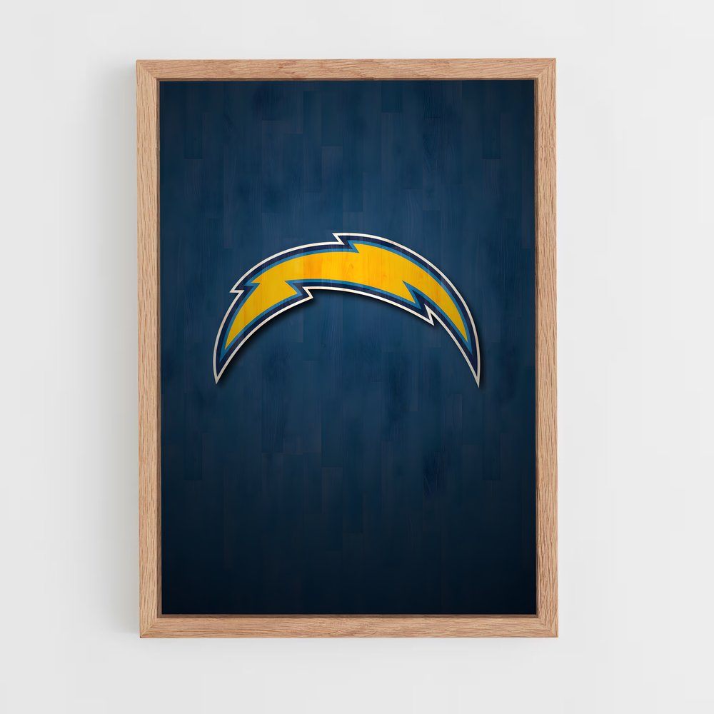 ap-los angeles chargers-5 cadre Bois clair