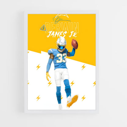 ap-los angeles chargers-7 cadre Blanc