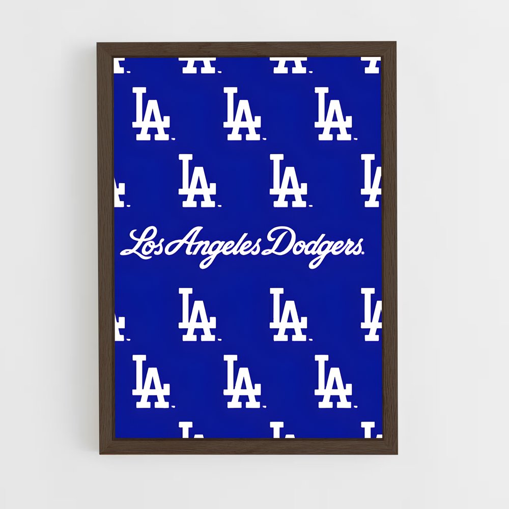 ap-los angeles dodgers-8 cadre Bois foncé