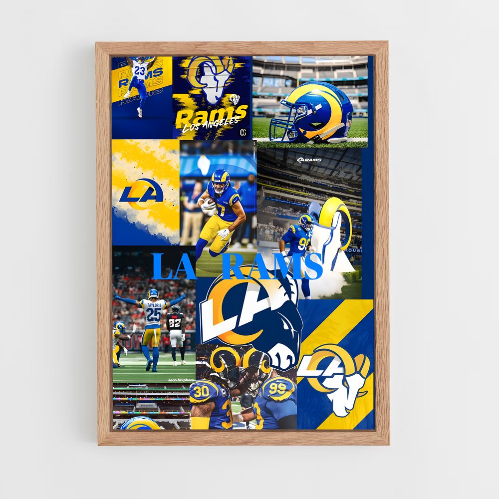 ap-los angeles rams-1 cadre Bois clair