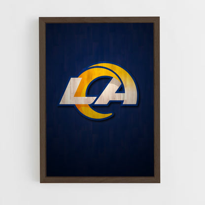 ap-los angeles rams-2 cadre Bois foncé