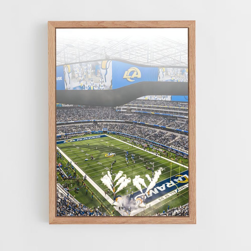 ap-los angeles rams-4 cadre Bois clair