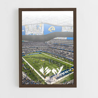 ap-los angeles rams-4 cadre Bois foncé