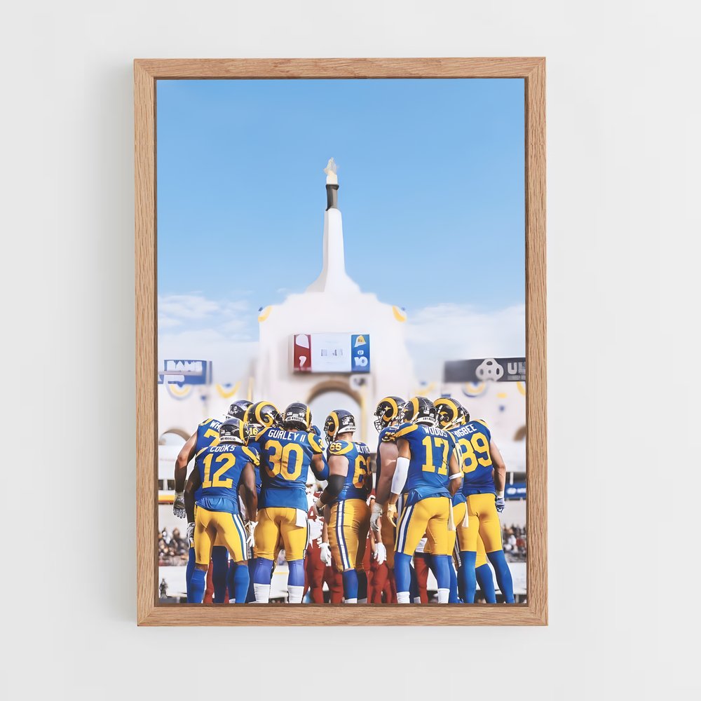 ap-los angeles rams-5 cadre Bois clair