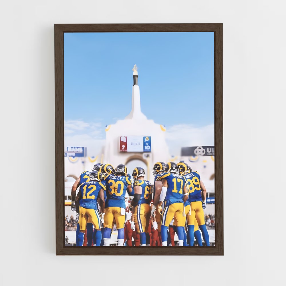 ap-los angeles rams-5 cadre Bois foncé