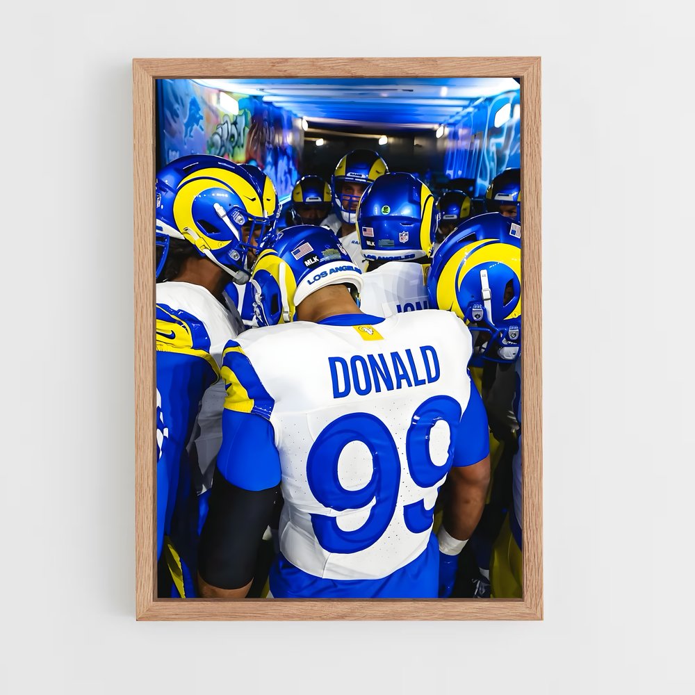 ap-los angeles rams-6 cadre Bois clair