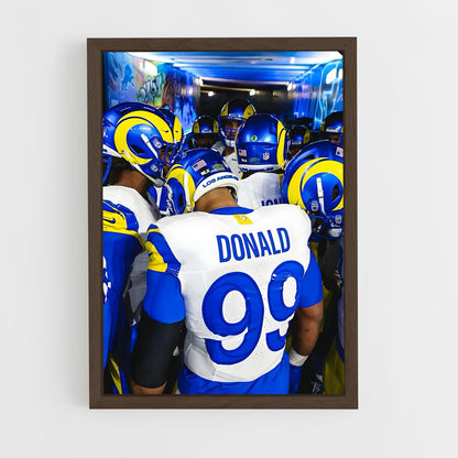 ap-los angeles rams-6 cadre Bois foncé