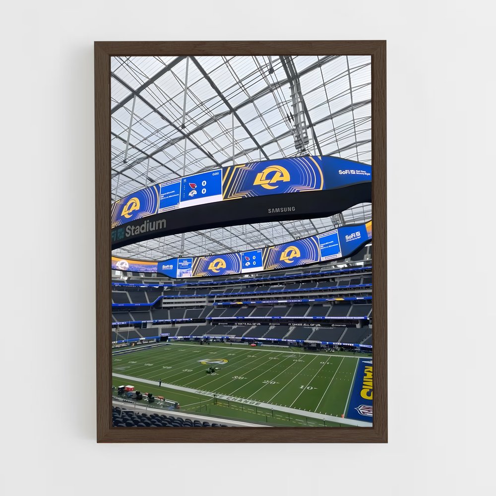 ap-los angeles rams-7 cadre Bois foncé