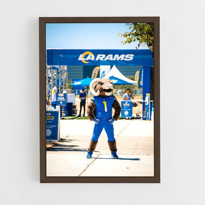 ap-los angeles rams-8 cadre Bois foncé