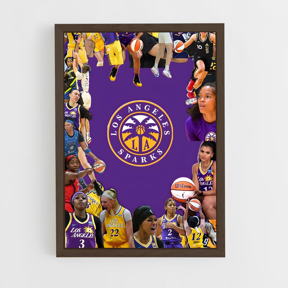ap-los angeles sparks-3 cadre Bois foncé