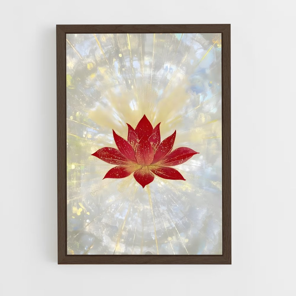 ap-lotus flower-2 cadre Bois foncé